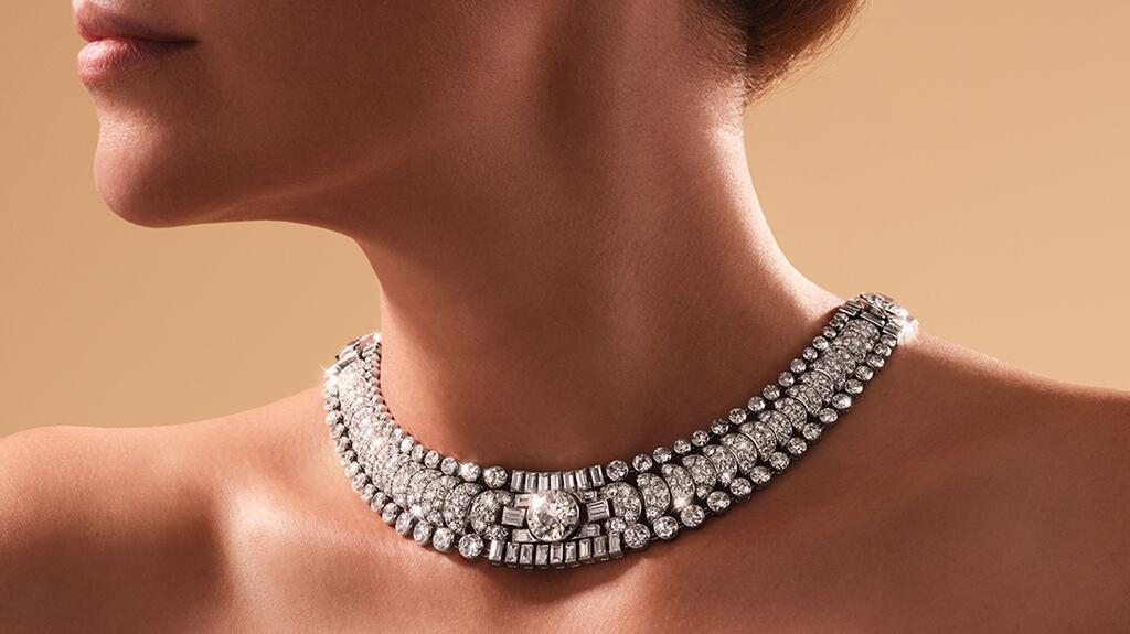 A Van Cleef & Arpels diamond tie necklace, circa 1929 Van Cleef & Arpels diamond tie necklace 1929